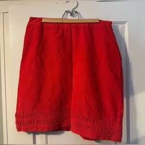 Boden Red Cord Skirt